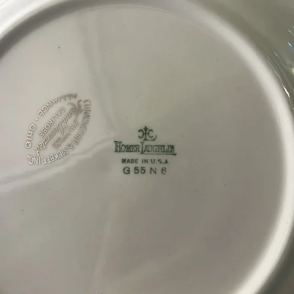 Vintage Homer Laughlin Cunningham Pickett Calirose set of 6 Dinner plates MCM - Picture 6 of 7